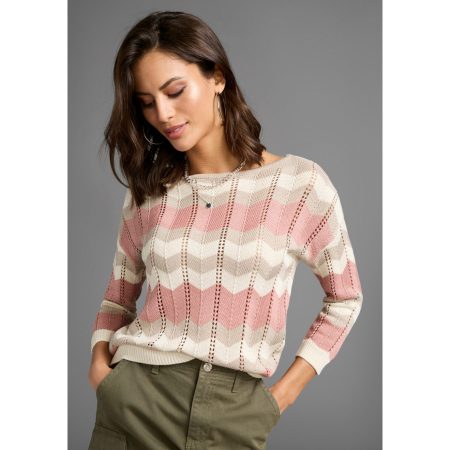 Laura Scott Gebreide trui met ajourmotief