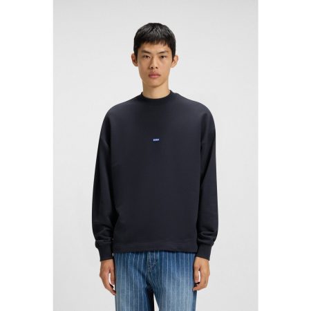 HUGO Blue Sweatshirt Nedro met logo-patch