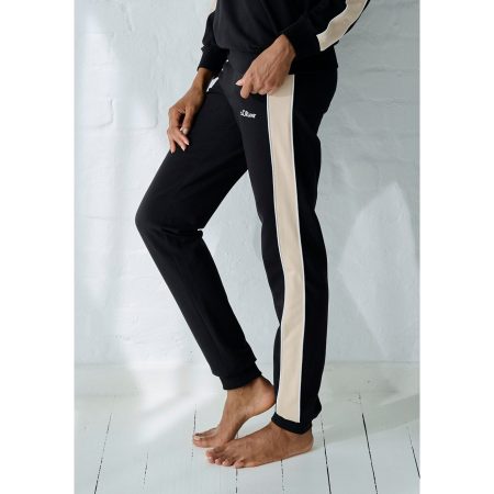 s.Oliver RED LABEL Beachwear Sweatbroek met zijstrepen en piping