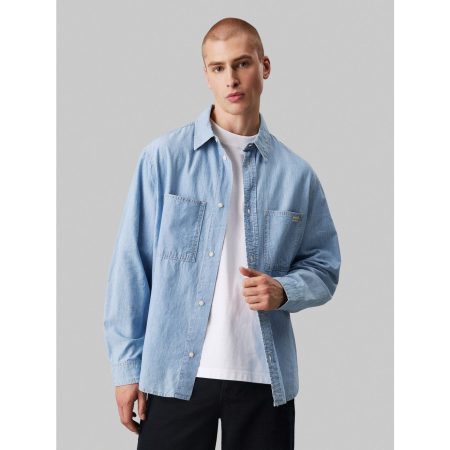 Calvin Klein Jeans overhemd EASY CHAMBRAY SHIRT Logodruk