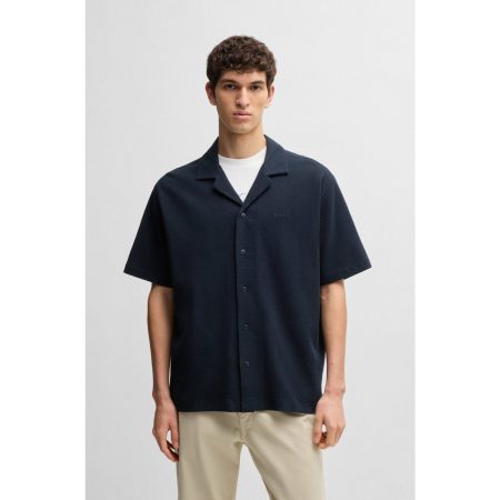 Boss Orange Shirt met korte mouwen Pe met ton-sur-tonlogo