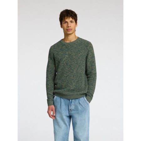 SELECTED HOMME Trui met ronde hals SLHVINCE LS KNIT BUBBLE CREW NECK NOOS