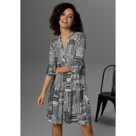 Aniston CASUAL Zomerjurk in folklore-look