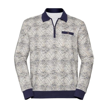 Marco Donati Poloshirt met lange mouwen (1-delig)