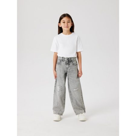 Name It 5-pocket jeans NKFROSE voor meisjes met destroyed-effect en hoge tailleband