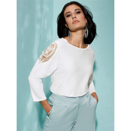 Creation L Trui met vleermuismouwen Trui