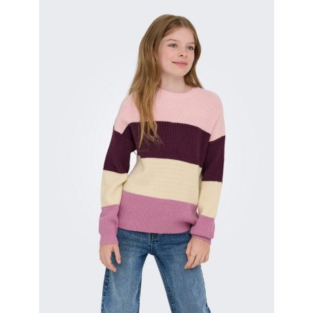 KIDS ONLY Gebreide trui KOGSANDY L/S STRIPE PULLOVER KNT NOOS