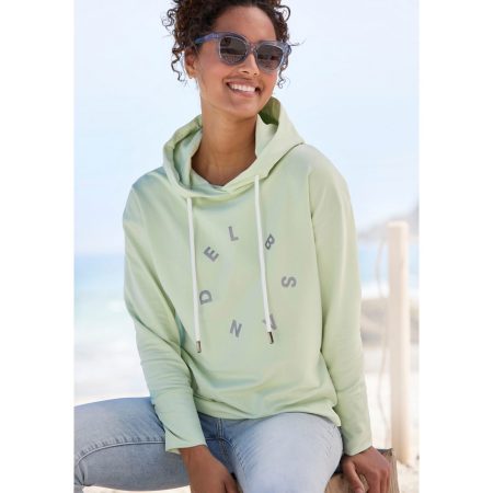 Elbsand Hoodie Darisa met logoprint voor