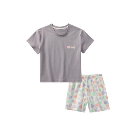 Petite fleur Pyjama Pyjama met modieus kort shirt (2-delig