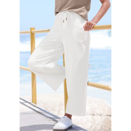 Elbsand 7/8 broek van sweatstof met een brede pijp