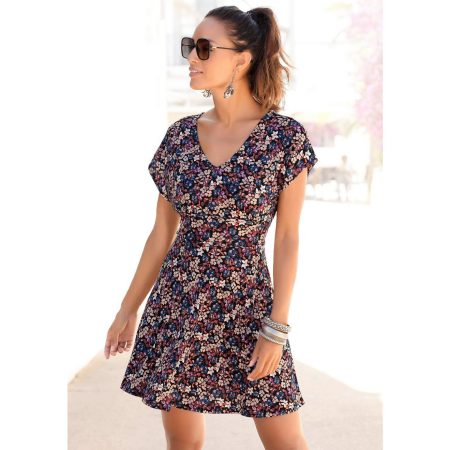 Vivance Zomerjurk met bloemenprint en v-hals