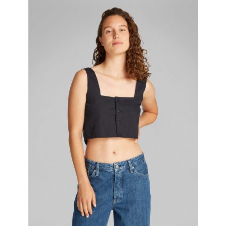 Calvin Klein Crop-top SOFT LINEN TOP