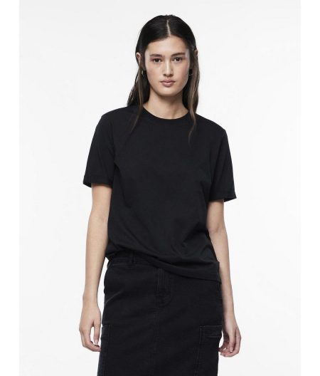 pieces Shirt met ronde hals PCRIA SS FOLD UP SOLID TEE NOOS BC