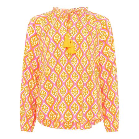 Zwillingsherz Blouse zonder sluiting Ovale Ranken met bijzonder patroon