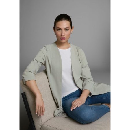 Laura Scott Lange blazer met ritssluitingen