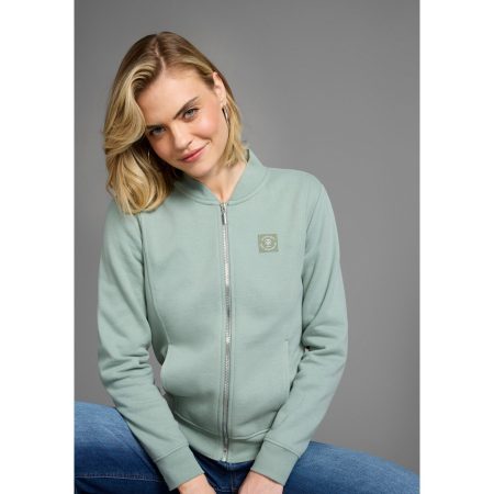 DELMAO Sweatvest in modieuze bomberjackvorm - nieuwe collectie