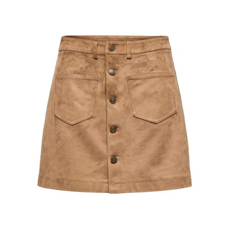 Only Imitatieleren rok ONLGISELLE FAUX SUEDE SKIRT OTW ZL