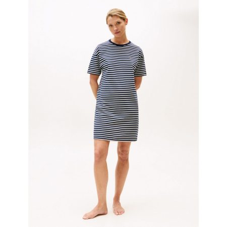 Tommy Hilfiger Underwear Nachthemd STRIPE SS T-SHIRT DRESS met strepenpatroon