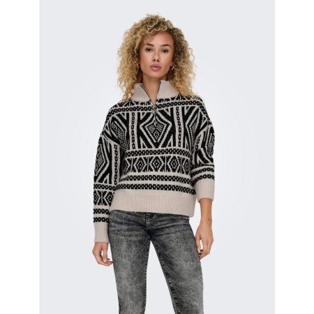 Only Gebreide trui ONLFELICIA LS ZIP PULLOVER NCA KNT