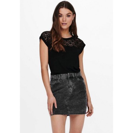 Only Kanten shirt ONLNICOLE – Kantdetails voor elegante verschijning in het dagelijks leven