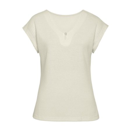 Lascana Shirt met korte mouwen Met sierkraaltje van zachte piquékwaliteit