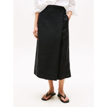 Tommy Hilfiger Wikkelrok ESS LINEN KNEE WRAP SKIRT