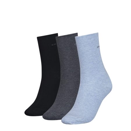 Calvin Klein Jeans Sokken CK WOMEN SOCK 3P ROLL TOP Met kleine rolrand