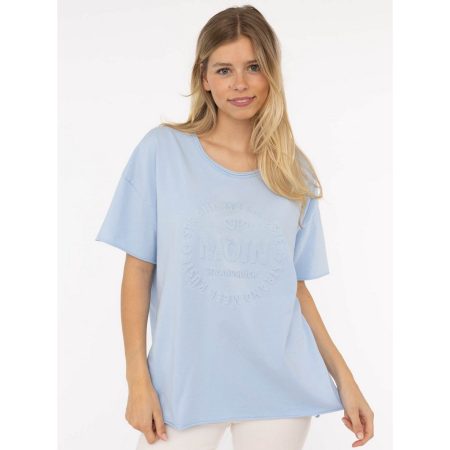 Zwillingsherz Shirt met korte mouwen Oversized shirt met stempeldruk "Moin"