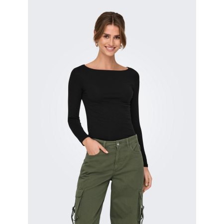 Only Shirt met lange mouwen ONLLIVE LOVE LIFE LS BOATNECK JRS NOOS