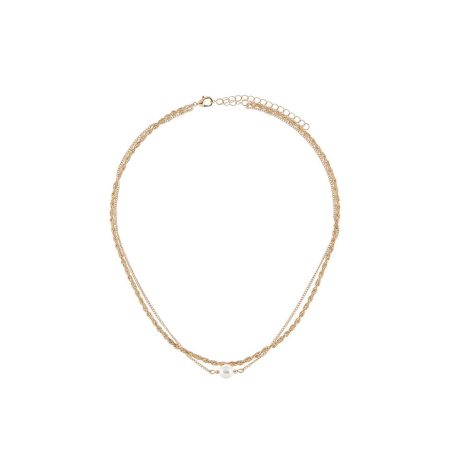 Lascana Edelstalen ketting in laaglook met parel