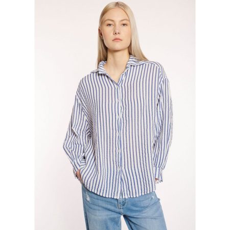 HaILYS Overhemdblouse LS C BL St44ripey