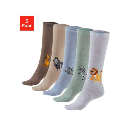 H.I.S Kniekousen met gebreid motief (set