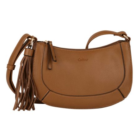 Gabor Schoudertas Aki met hoogwaardig afgewerkte randen en grote kwast-hanger