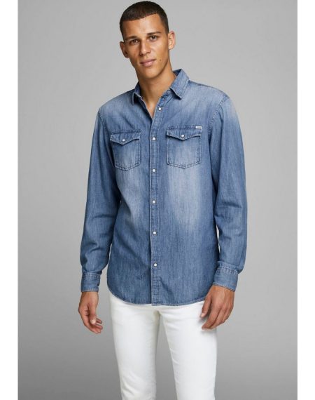 Jack & Jones Jeans overhemd JJESHERIDAN in workwear-stijl met robuuste katoenkwaliteit