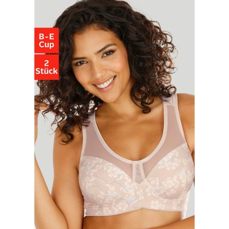 Nuance Steun-bh zonder beugels met mooie net-inzetten (Set van 2)
