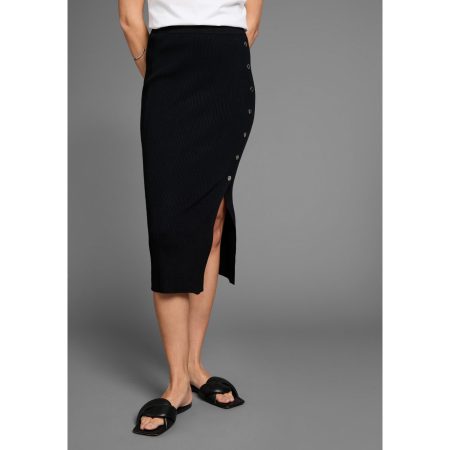 HECHTER PARIS Gebreide rok met modieuze knoopsluiting