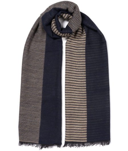 MONTI Gebreide sjaal van hoogwaardige materiaalcombinatie