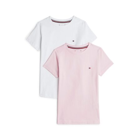 Tommy Hilfiger Underwear T-shirt 2P CN TEE met borduursel en ronde hals in 2-pack (2-delig