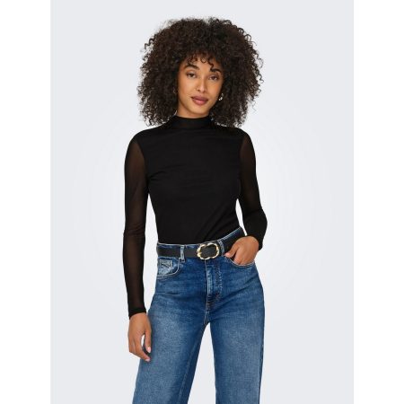 Only Shirt met lange mouwen ONLERICA LIFE MESH L/S TOP JRS NOOS