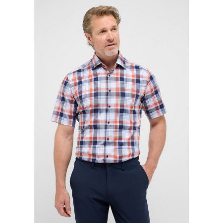 Eterna Overhemd met korte mouwen MODERN FIT NON IRON (strijkvrij)
