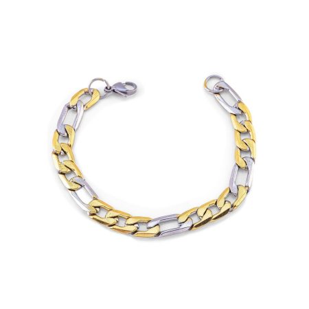 Firetti Edelstalen armband Armband Figaro met zirkoon (synthetisch)