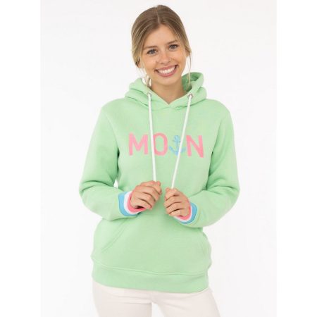 Zwillingsherz Hoodie "Rahel" met "moin" en anker borduurwerk