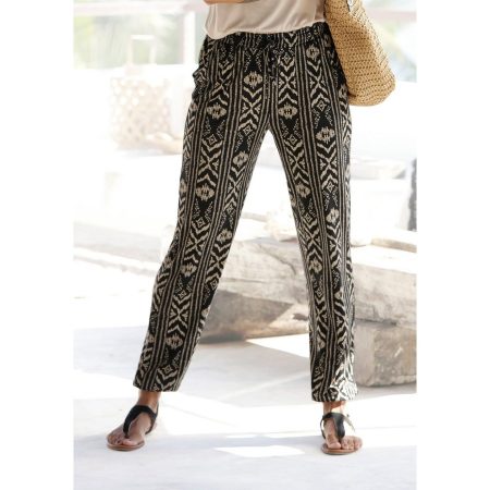 Lascana Jerseybroek met etnisch patroon en zakken