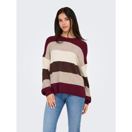 Only Gebreide trui ONLATIA L/S STRIPE PULLOVER KNT NOOS