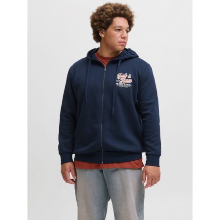 Jack & Jones PlusSize Hoodie JJELOGO SWEAT ZIP HOOD 2 COL AW25 PLS