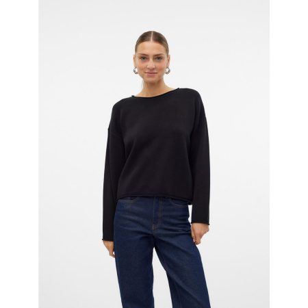 Vero Moda Gebreide trui VMGOLD ROLL LS O-NECK PULLOVER GA