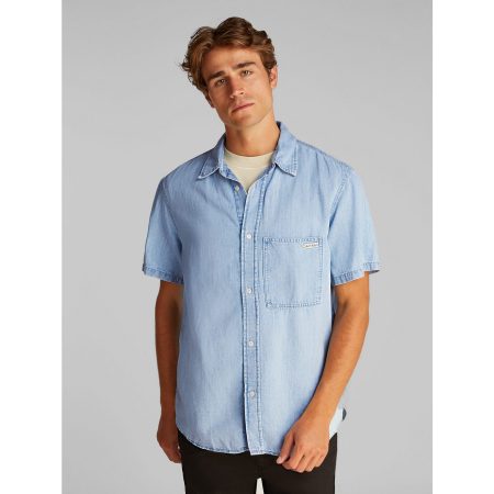 Calvin Klein Overhemd met korte mouwen REGULAR SS DENIM SHIRT