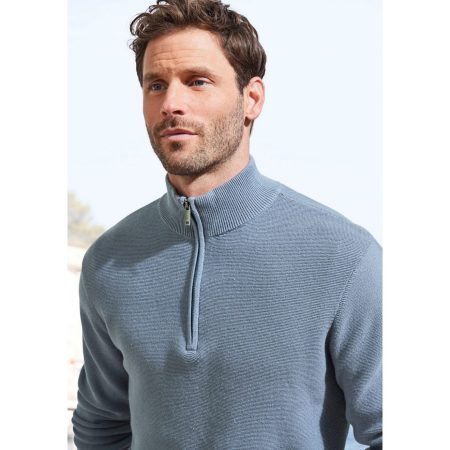 AUTHENTIC LE JOGGER Schipperstrui Pullover met opstaande kraag en rits