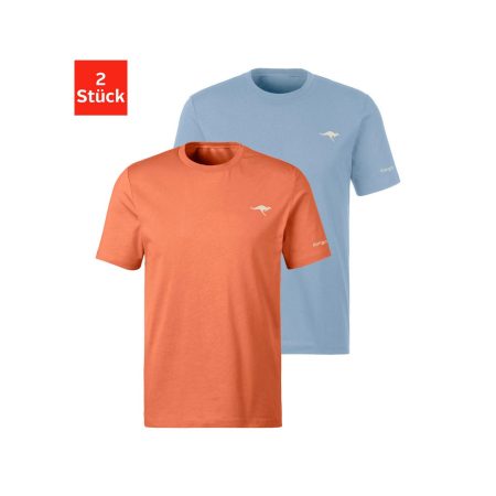 KangaROOS T-shirt met kangaroos-print op borsthoogte (Set van 2)