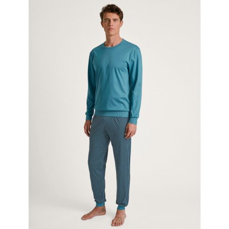 CALIDA Pyjama Relax Streamline 2 met zachte ribboorden (2-delig)